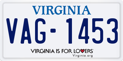 VA license plate VAG1453