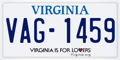 VA license plate VAG1459