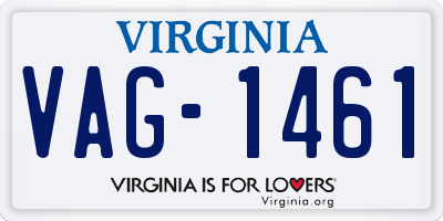 VA license plate VAG1461