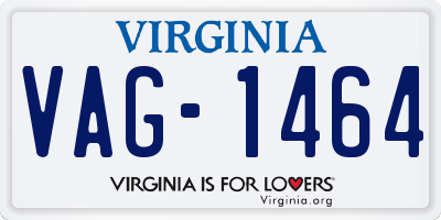 VA license plate VAG1464