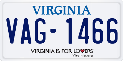 VA license plate VAG1466