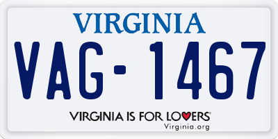 VA license plate VAG1467