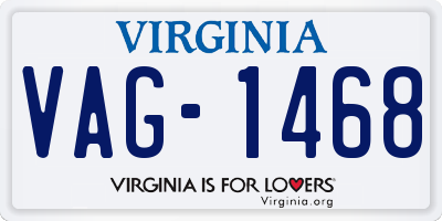 VA license plate VAG1468