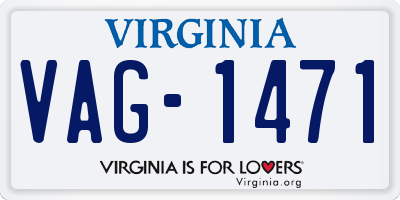VA license plate VAG1471