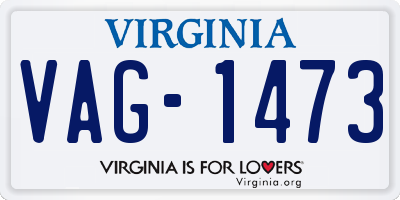 VA license plate VAG1473