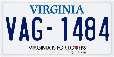 VA license plate VAG1484