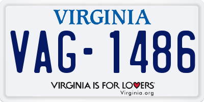 VA license plate VAG1486
