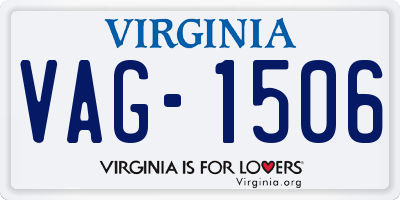 VA license plate VAG1506