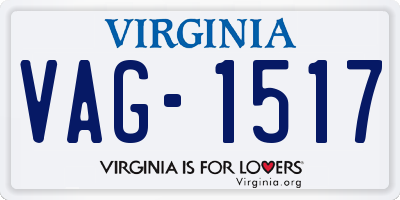 VA license plate VAG1517