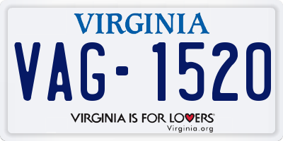 VA license plate VAG1520