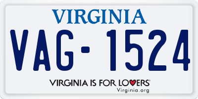 VA license plate VAG1524