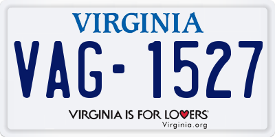 VA license plate VAG1527
