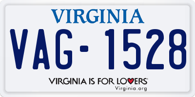 VA license plate VAG1528