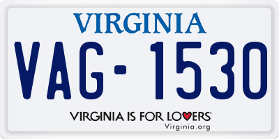 VA license plate VAG1530