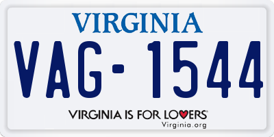 VA license plate VAG1544
