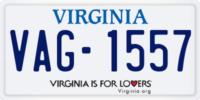 VA license plate VAG1557