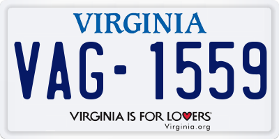 VA license plate VAG1559