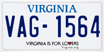 VA license plate VAG1564