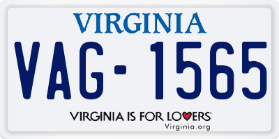 VA license plate VAG1565
