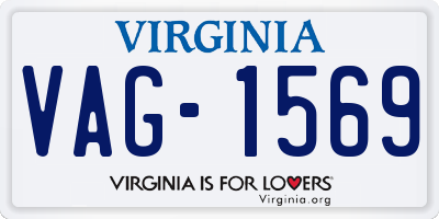VA license plate VAG1569