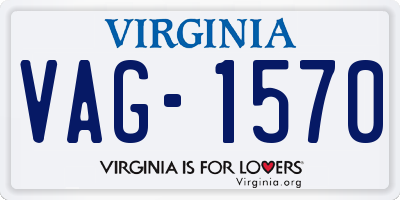 VA license plate VAG1570