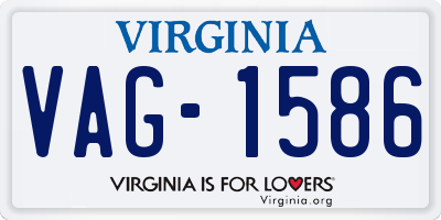 VA license plate VAG1586