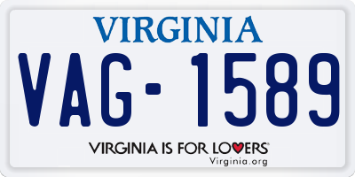 VA license plate VAG1589