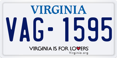 VA license plate VAG1595