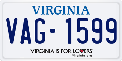 VA license plate VAG1599