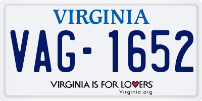 VA license plate VAG1652