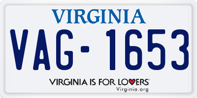 VA license plate VAG1653