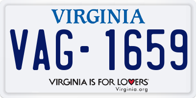 VA license plate VAG1659