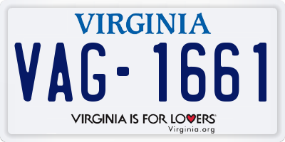 VA license plate VAG1661