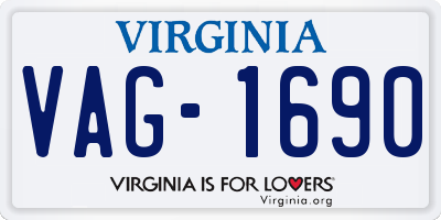 VA license plate VAG1690