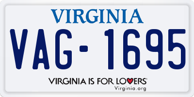 VA license plate VAG1695