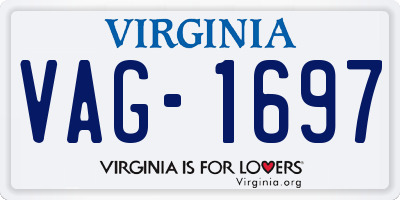 VA license plate VAG1697