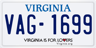 VA license plate VAG1699