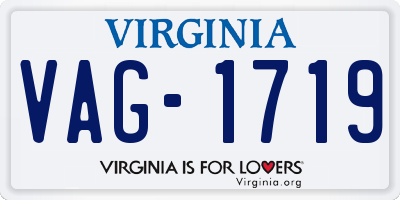 VA license plate VAG1719