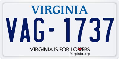 VA license plate VAG1737