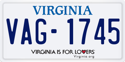 VA license plate VAG1745