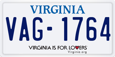 VA license plate VAG1764