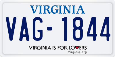 VA license plate VAG1844