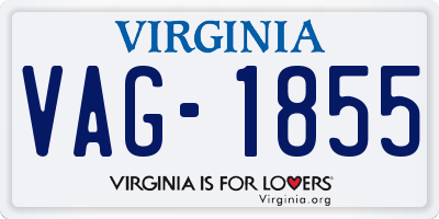 VA license plate VAG1855