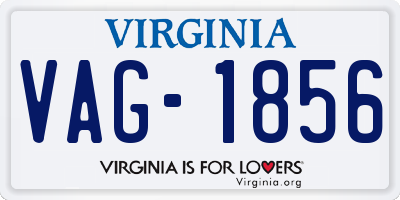 VA license plate VAG1856