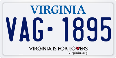 VA license plate VAG1895