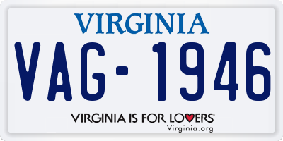 VA license plate VAG1946