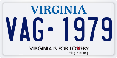VA license plate VAG1979