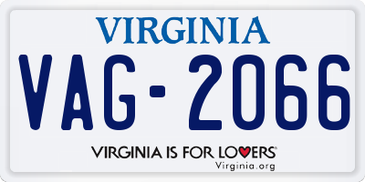 VA license plate VAG2066