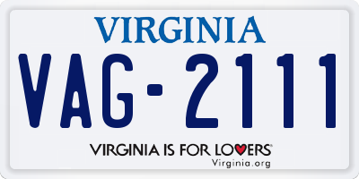 VA license plate VAG2111