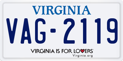 VA license plate VAG2119